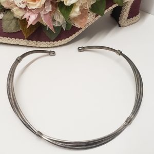 Vintage Silver tone Choker Necklace